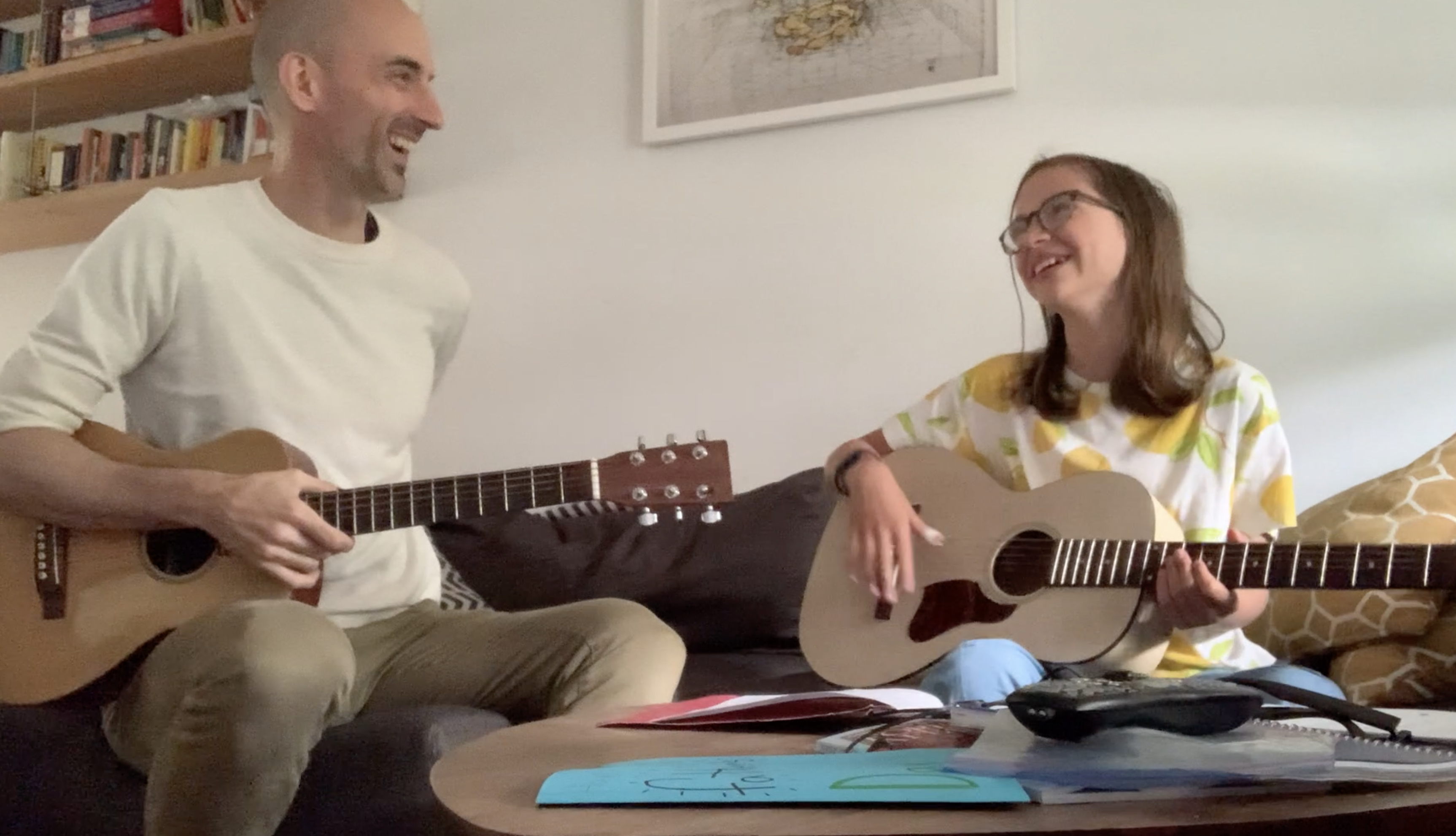 Guitar lesson with student at jAMSKOOL studio in Toronto
